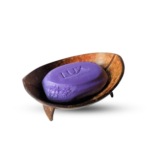 Porte-savon en noix de coco, accessoires de salle de bain bol en noix de coco Home Decor Porte-savon en noix de coco sculpté à la main écologique - Product Image 1