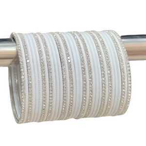 2025 nouveauté professionnel fabriqué à la main argent plaqué perle bracelets Churiyan ensembles pour mariage indien fête de mariée tenue décontracté - Product Image 3