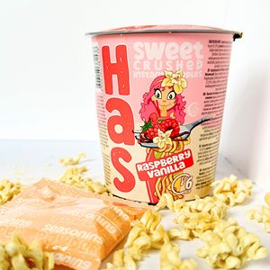 Nouilles instantanées crémeuses au blé, saveur framboise et vanille, 18% de matières grasses, préparation en 6 minutes, en tasse - Product Image 2