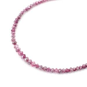 Bracelet en diamant rose AAA+ avec perles facettées rondes de 1,5 à 3 mm, orné de zircon comme pierre principale, idéal pour les cadeaux - Product Image 6
