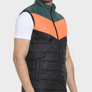 Gilet bouffant imperméable et respirant pour hommes pour gilets bouffants sans manches de style motif personnalisé avec col montant - Product Image 2