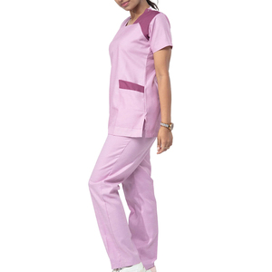 2025 OEM personnalisé confortable rayonne soins infirmiers gommage ensembles hôpital doux à manches courtes chemise toile couleur personnalisée pour les femmes - Product Image 3