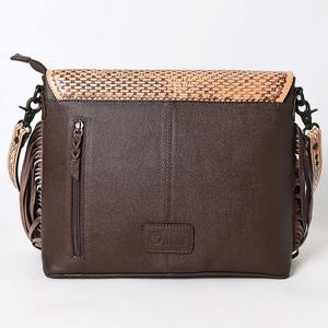 Bolso Bandolera de Cuero Genuino con Flecos, Bolso de Hombro Estilo Western con Diseño Floral Vintage Hecho a Mano para Mujer, Verano, OEM - Product Image 5
