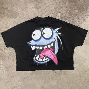 เสื้อยืดผู้ชายผ้าฝ้าย100% 300 GSM เสื้อครอปทรงหลวมโอเวอร์ไซส์ - Product Image 6