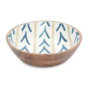 Bol de service pour collations au prix de gros. Un cadeau parfait pour la maison et la cuisine Bol en bois de haute qualité avec revêtement en émail - Product Image 1