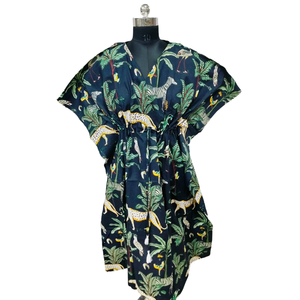 Kaftan long imprimé Jaipuri pour femmes, style décontracté et élégant, style hippie, respirant, motif floral, services OEM/ODM disponibles - Product Image 1