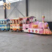 Train électrique sans rails Nova Rides, alimenté par batterie, bus touristique pour parc d'attractions TLT-FT12, train sans rails, bus touristique