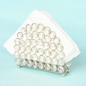 Crystal Napkin Paper Holder Facial Tissues Napkin Organizer Mails Letters <b>Cards</b> Holder Cast Standing for Dining <b>Table</b> - Product Image 2