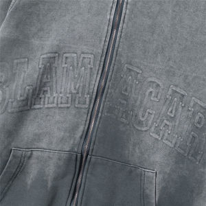 Sweat à capuche épais en coton pour homme, lourd et chaud, avec grande poche frontale, adapté à la mode streetwear quotidienne - Product Image 5