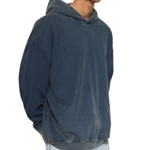 Sudadera Unisex Extra Grande de Invierno con Lavado Vintage, Sudadera de Forro Polar con Degradado, Estilo Urbano, Cómoda, Ecológica, Mezcla de Algodón, con Bolsillo - Product Image 5