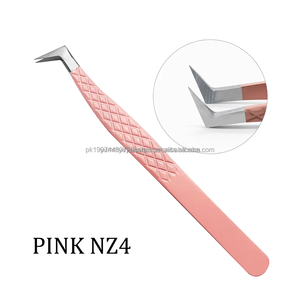 Pinzas Profesionales de Acero Inoxidable para Extensión de Pestañas, Aplicador de Pestañas con Punta de Fibra de Precisión, Punta Suave, Empaquetado en Caja, Belleza - Product Image 2