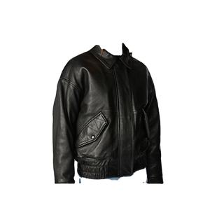 Blouson Bomber Long et Fin en Cuir de Mouton Véritable pour Homme, Hiver, avec Fermeture Éclair, Doublure en Coton Respirante et Coupe-Vent 2026 - Product Image 2