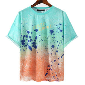 Camiseta de microfibra de algodón y poliéster para hombre, personalizada, de manga corta, cuello redondo, secado rápido, impresión sólida, diseño de sublimación, el estilo más popular - Product Image 1