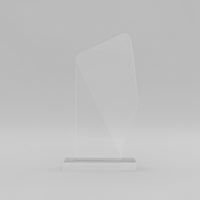 Trophée personnalisable en acrylique poli durable, gravé et imprimé en typographie, pour récompenses d'entreprise et de formation