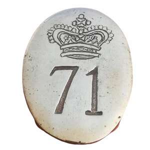 Plaque de ceinture ovale portée par un officier d'un régiment britannique de bénévoles au XVIIIe siècle, avec boucle - Product Image 6