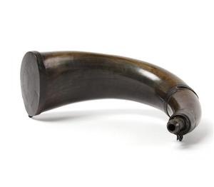 Luxury Buffalo Powder Horn <b>Metal</b> Hole <b>Holder</b> and Tip Customized Size Excellent Quality Buffalo Powder Horn - Product Image 2