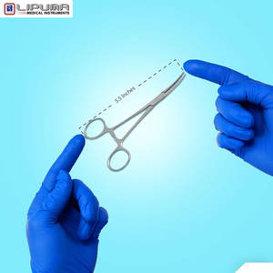 คีมคีลลี่แบบโค้ง 5.5 นิ้ว สำหรับผ่าตัด ยึดเนื้อเยื่อ ใส่เข็ม ทำจากสแตนเลส MOL - Product Image 4