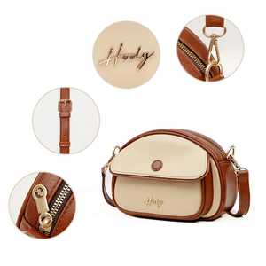 Bolso Kyna de Piel Sintética Premium para Mujer, Diseño Elegante Cruzado, Placa con Logotipo Dorado, Cierre de Cremallera Seguro, Uso Diario, Satinado - Product Image 3