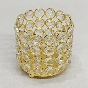 Handmade Silver-Plated Metal <b>Frame</b> High Quality <b>Crystal</b> Votive Holder Custom Size Luxury Home Decorative Best Seller for Candle - Product Image 4