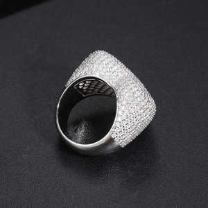 Anillo Moissanite VVS Anillo Moissanite personalizado Anillo Moissanite Hip Hop Anillo Moissanite Anillo para hombres Anillo de moissanite helado Anillo de diamante - Product Image 3