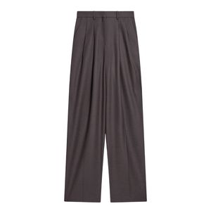 Femmes élégant décontracté tenue de bureau taille haute Style Vintage jambe large tricot pantalon Oxford tissu confortable dames été mode - Product Image 4