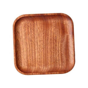 Bandeja cuadrada de madera para servir - Product Image 1