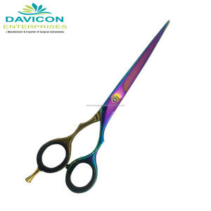 Ciseaux de barbier en acier inoxydable avec finition mate |   Instruments de beauté modèle DE-654 par DAVICON - Product Image 2