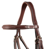 Meilleur prix qualité supérieure personnalisé bride anatomique Flash muserolle doux rembourré en cuir véritable équipement d'équitation équestre