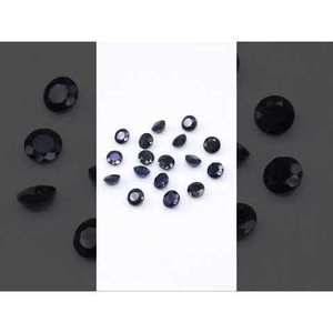 Saphir bleu naturel non traité, rondes calibrées de 5 mm et 6 mm, pierres précieuses taillées en ovale brillant, matériau opale aigue-marine, hauteur de l'article 8 mm - Product Image 3