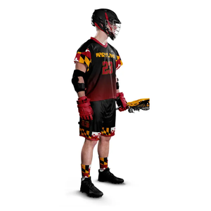 Maillots d'entraînement de crosse Shorts 100% Polyester Sublimation durable Ensembles d'uniformes de conception de nom personnalisé - Product Image 2