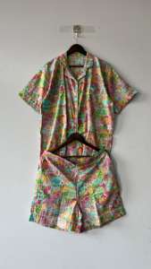 ชุดนอนผ้าทอแบบลำลองสำหรับผู้หญิงชุดนอนพิมพ์ลายสำหรับวันหยุดฤดูหนาวชุดสั้นผ้าคอตตอน100% เป็นมิตรต่อสิ่งแวดล้อม - Product Image 3