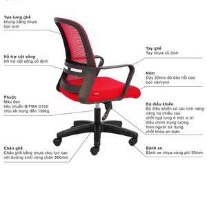 HOM1089-01 Ergonomic Office Chair Minimalist Swivel Base Adjustable Headrest Foldable Anti-Fatigue Backrest Foam Fabric PP <b>Stand</b> - Product Image 5