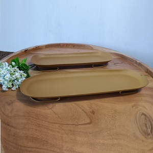 Handmade Metal Chocolate Serving Tray with Gold Plating for Hotels Restaurants Parties Dinners <b>Tabletop</b> Dinnerware Tray Design - Product Image 5