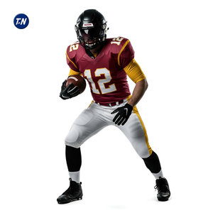 Maillot de football américain sur mesure de qualité professionnelle, respirant, en maille, grande taille, avec logo d'équipe personnalisé imprimé, prix d'usine - Product Image 6