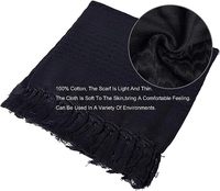 Selendang Keffiyeh Shemagh Arab Unisex, Ringan, Penutup Kepala dan Leher untuk Pria Wanita, Bernapas, Gaya Gurun