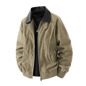 เสื้อโค้ทกันลมผู้ชาย, เสื้อโค้ทผู้ชายย้อนยุคลำลองฤดูใบไม้ร่วงฤดูหนาว - Product Image 1