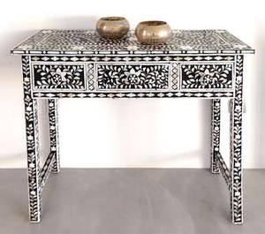 Mesa Hexagonal con Incrustaciones de Hueso Indio, Taburete/Mesa de Acento, la Mejor Calidad Hecha en India, Calidad Superior Especial - Product Image 4