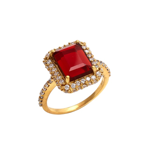 Meilleures ventes 2024 Bague en argent sterling avec rubis naturel et pierres précieuses CZ Hydro, sertie en bélière, solitaire, pour mariage, anniversaire, fête, haute joaillerie - Product Image 1