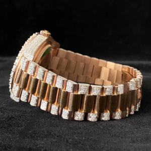 Entièrement Glacé Chocolat Cadran Lunette Cadran Moissanite Diamant Montre-Bracelet pour Hommes Business Style Hip Hop Montre Pour Hommes - Product Image 3