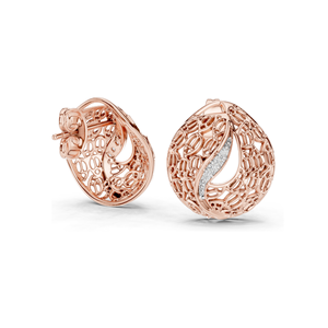 Boucles d'oreilles de créateur en diamant de laboratoire 0,06 CT pour femmes, clarté VVS-VS EF, or 18 carats, 14 carats, 10 carats et argent 925, rose, jaune, blanc - Product Image 5