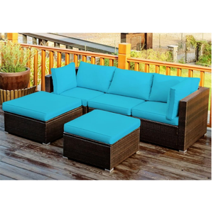 Muebles de jardín Juego de sofás 5 plazas Juego de muebles de mimbre para patio Embalaje de cartón Juego de sofás-Sin vidrio Phu Linh Mayorista - Product Image 6