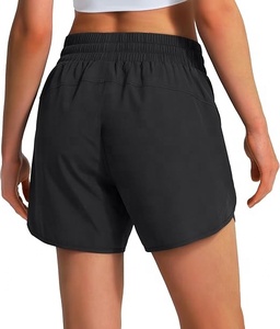 Shorts de sport décontractés pour femmes, taille haute, séchage rapide, légers, avec poches zippées, UPF 50+ - Product Image 2