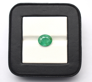 Anillo de Esmeralda natural de 3,30 Cts de calidad AAA, joyería fina con corte ovalado de Esmeralda verde profundo facetado de 10, 5X8, 5 mm - Product Image 1