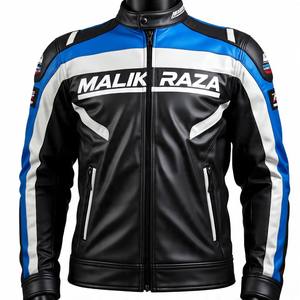 Mayorista de chaqueta de motorista de cuero de vaca de grano completo | Costuras triples superiores | Malik Raza - Product Image 2