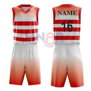 Uniforme de basket-ball pour hommes de haute qualité, taille plus, 100% polyester, léger, logo personnalisé, nom du joueur imprimé, OEM - Product Image 1