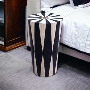 Mesa Auxiliar con Incrustaciones de Hueso, Diseño de Arte Moderno, Construcción Duradera, Color Personalizado para Muebles de Dormitorio de Lujo, Decoración Vintage Elegante - Product Image 4