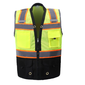 Chaleco DE SEGURIDAD reflectante de seguridad de alta visibilidad para hombre, chaleco de poliéster personalizable para construcción de carreteras, ropa de trabajo segura - Product Image 5