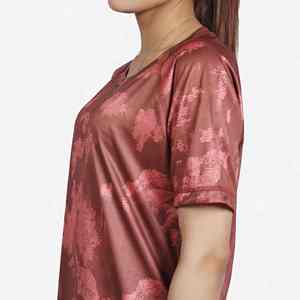 Camisetas Estampadas para Mujer, Impresión por Transferencia de Calor de Alta Calidad, Servicio OEM, Talla Grande, Deportivas, Transpirables, Cuello Redondo - Product Image 4