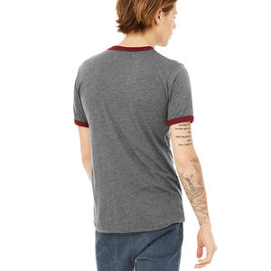 Deep Heather / Black Bella Canvas Ringer Camisetas al por mayor - Product Image 6