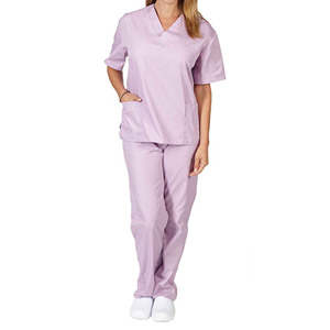 OEM al por mayor personalizado ligero transpirable señoras Hospital Scrub Sets mejor Material uniformes médicos - Product Image 2